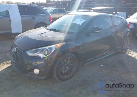 2014 Hyundai Veloster Turbo W/Black z USA, uszkodzony, nr VIN KMHTC6AE3EU194018